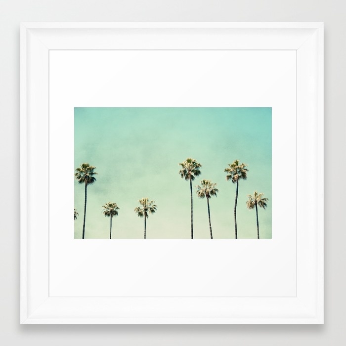 Palm Trees - 12" x 12" - Framed - Image 0
