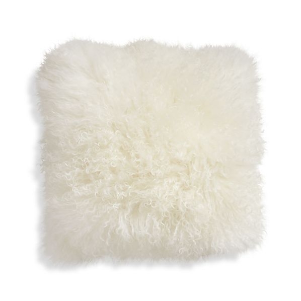 Pelliccia 16" Mongolian Lamb Fur Pillow - Image 0