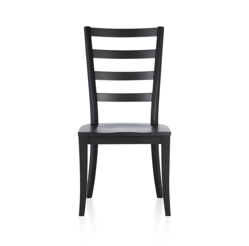 Harper Black Ladder Back Wood Dining Chair - Image 0