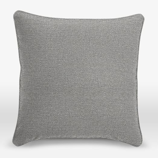 Upholstery Fabric Pillow Cover - 18x18, Feather Grey, Plain Seam - Image 0