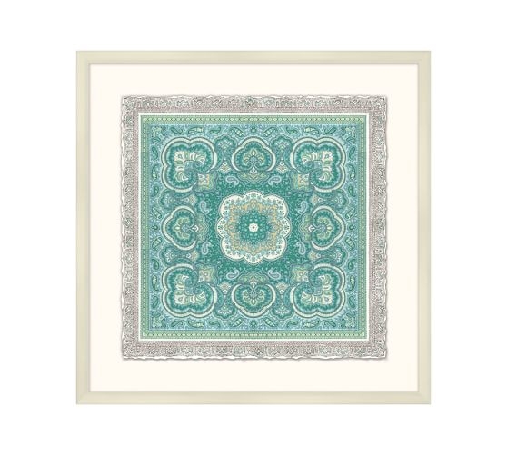 Claire Framed Printsaire -Teal -22" square - Image 0