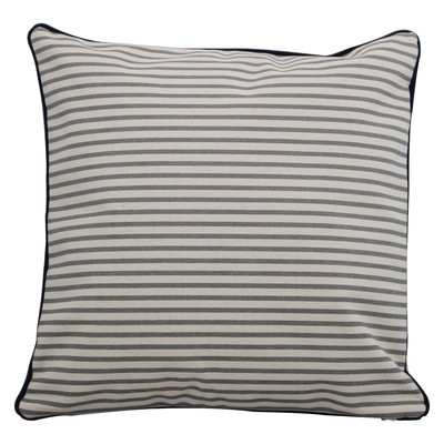 Stripes Throw Pillow - Navy - 16" H x 16" W - Eco-fill - Image 0
