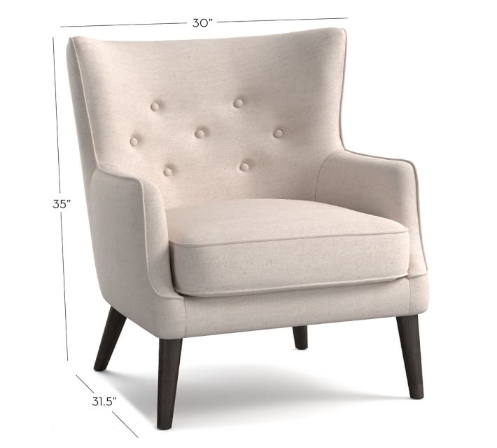 Manning Upholstered Armchair - Oatmeal - Image 0