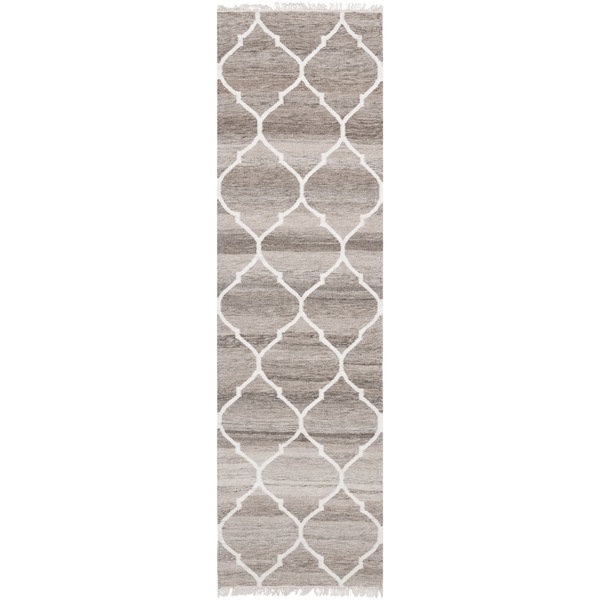 Safavieh Hand-woven Natural Kilim Light Grey/ Ivory Wool Rug (2'3 x 8') - Image 0