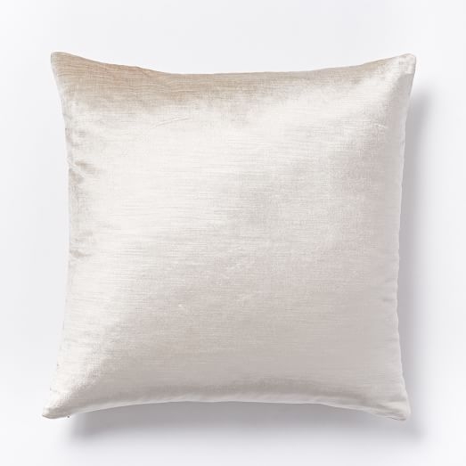 Cotton Luster Velvet Pillow Cover - Stone (20") - Without insert - Image 0