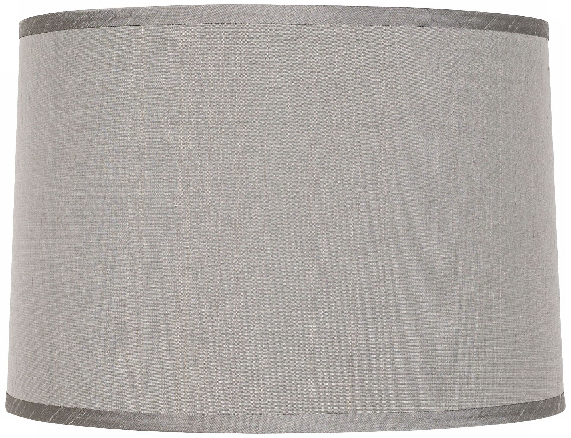 Platinum Gray Dupioni Lamp Shade 15x16x11x11 (Spider) - Image 0
