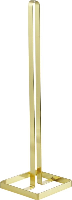 Brushed brass toilet paper storage tower - Image 0