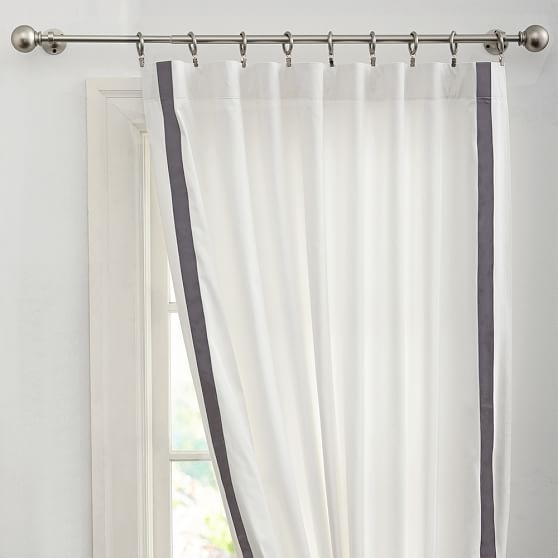 Suite Ribbon Drape with Blackout Lining - 52"  x 96"/Gray - Image 0