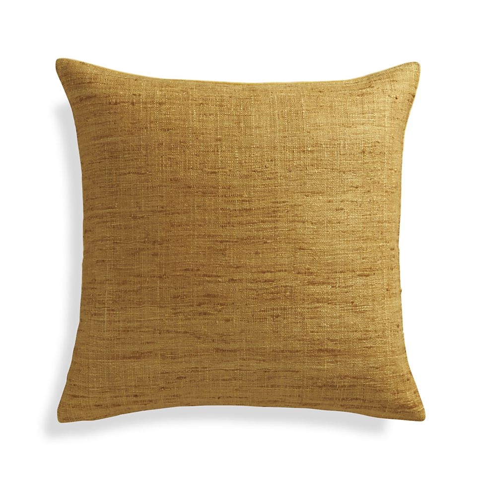 Trevino Sunflower Yellow 20" Pillow with Feather-Down Insert - Image 0