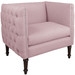 Linen Nail Button Tufted Arm Chair - Image 0