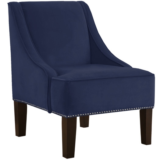 Velvet Swoop Arm Chair - Image 1