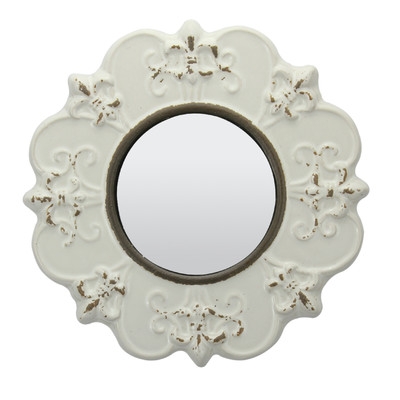 Parisian Worn Ceramic Distressed Wall Mirror (Set of 2) - Image 0