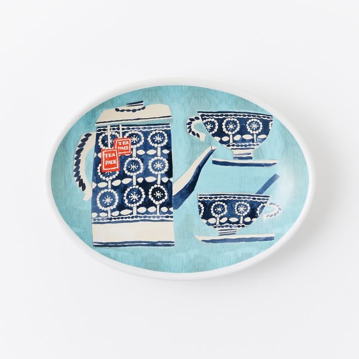Collector's Editions Plates - Navy Tea Pot + Cups - Image 0