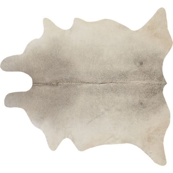 Cowhide Rug, Gray, 5' x 8' - Image 0