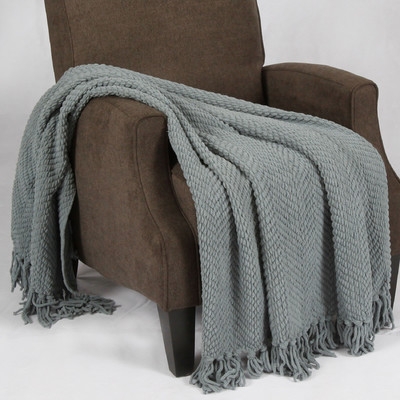 Tweed Knitted Throw Blanket - Image 0
