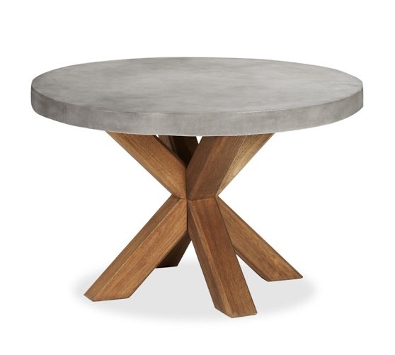Abbott Concrete Top Round Fixed Dining Table - Image 0