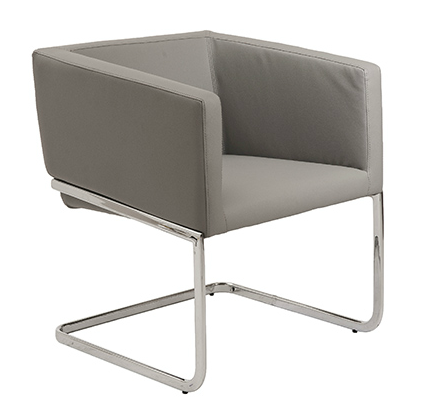 Cecilia Lounge Chair GRAY/CHROME - Image 0