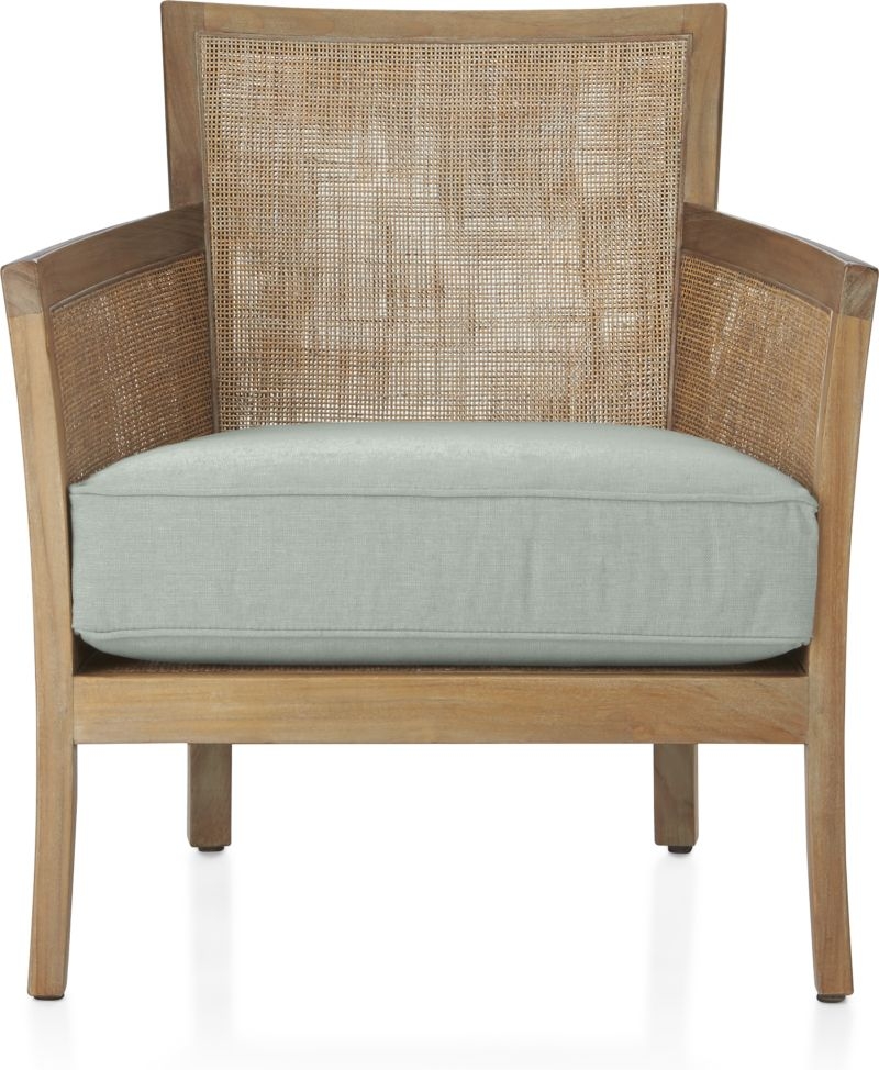Blake Grey Wash Chair with Fabric Cushion-Spruce - Image 0