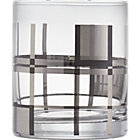 platinum plaid double old-fashioned glass - Image 0
