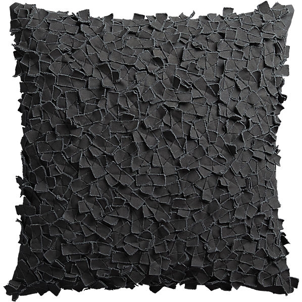 Rimple black 20" pillow - Feather insert - Image 0