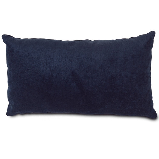 Villa Lumbar Pillow - Navy - 12X20" - Polyester/Polyfill - Image 0