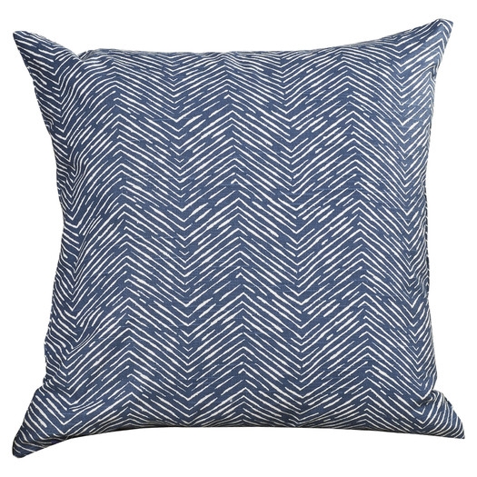Delgado Cotton Throw Pillow - Blue - 18" x 18" - Image 0