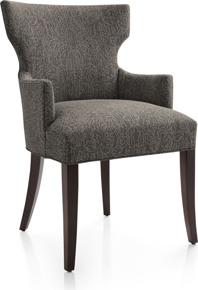 Sasha Upholstered Dining Arm Chair-Fog - Image 0