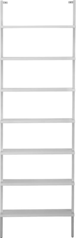 Stairway white 96" wall mounted bookcase - Image 0