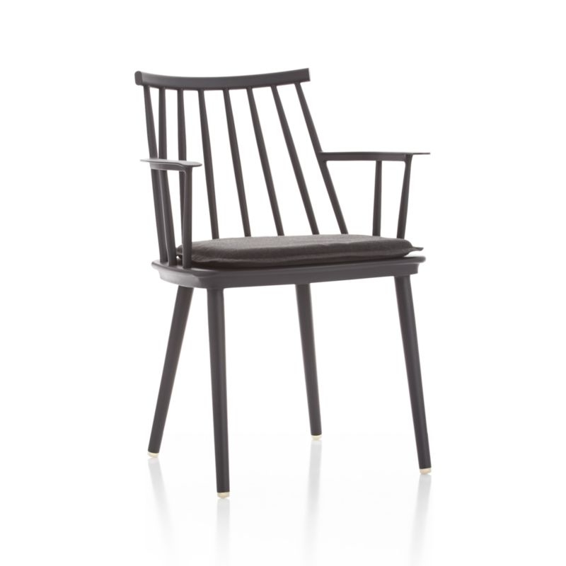 Union Charcoal Dining Arm Chair with Sunbrella Â® Cushion - Image 0