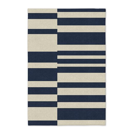 Offset Stripe Wool Dhurrie - Image 0