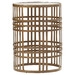 Riley Large Barrel Side Table with Weave and Removable Glass Top - Image 0