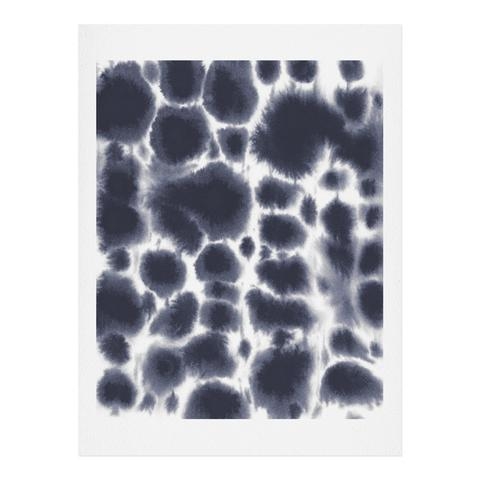 DYE DOTS STONE -30x30-Framed (White)- with mat - Image 0