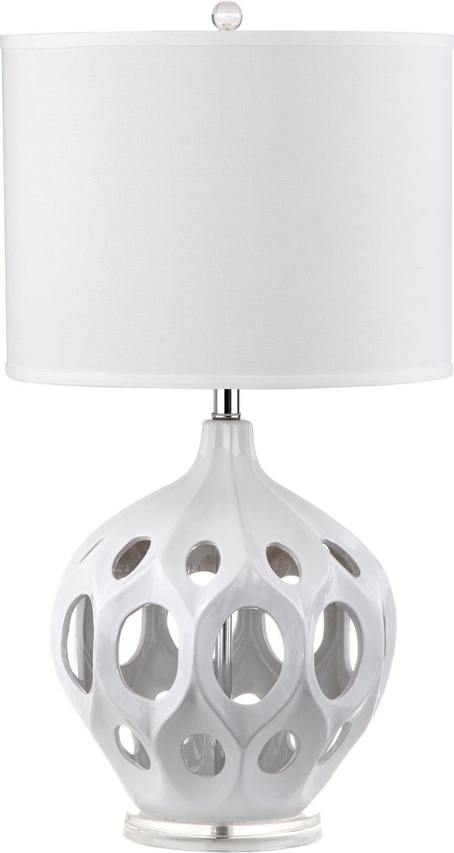 Regina 29-Inch H Ceramic Table Lamp - White - Arlo Home - Image 0