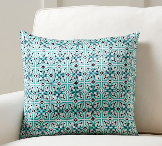 Torrey Scarf Print Pillow Cover-Multi-18"x18"-No Insert - Image 0