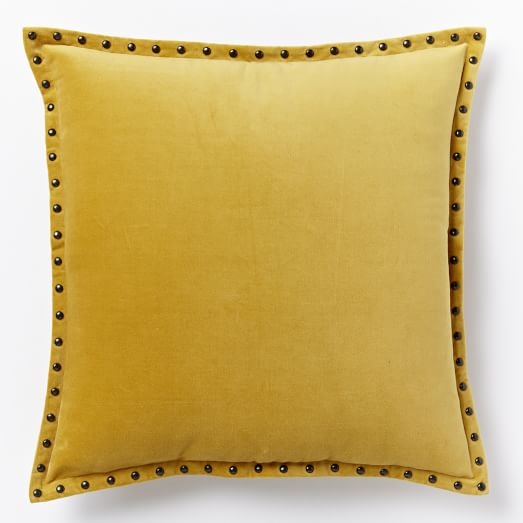 Studded Velvet Pillow Cover - Horseradish - 20x20 - Insert Sold Separately - Image 0