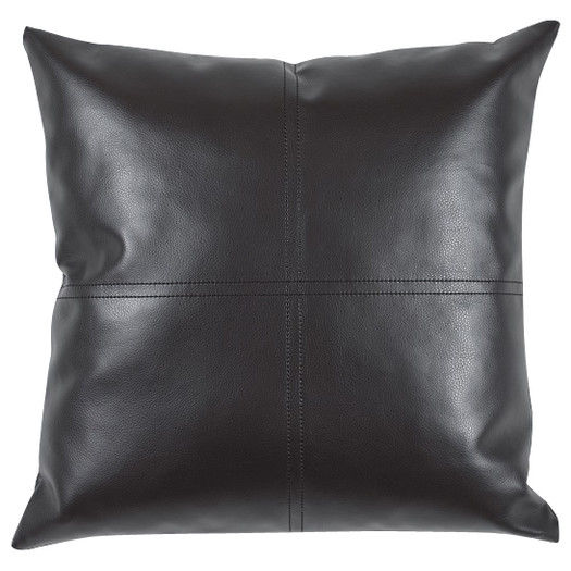 Urban Loft Fun Faux Leather Throw Pillow - 18 x 18 x 5 - Image 0