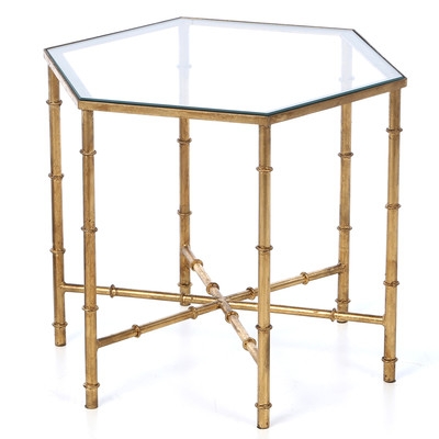 Kerri End Table - Gold / Clear - Image 0