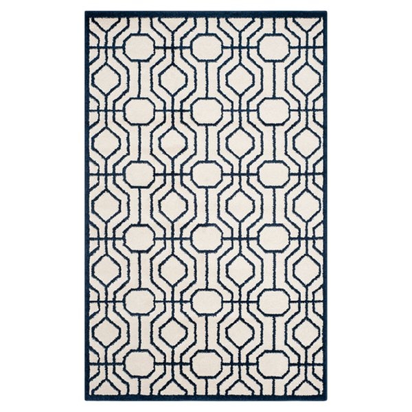 Amherst Ivory/Navy Outdoor Area Rug - 8' x 10' - Image 0