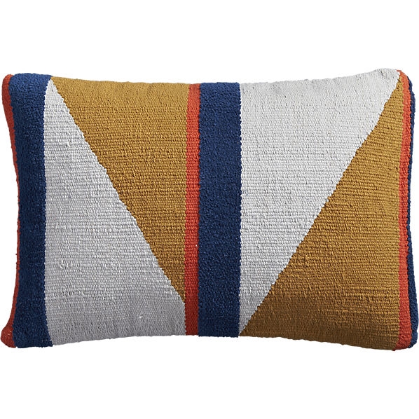 herron primary + shape 18"x12" pillow with feather-down insert - Image 0