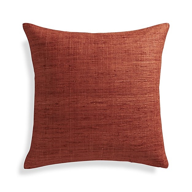 Trevino Terra Cotta Orange Pillow - 20" sq, with insert - Image 0