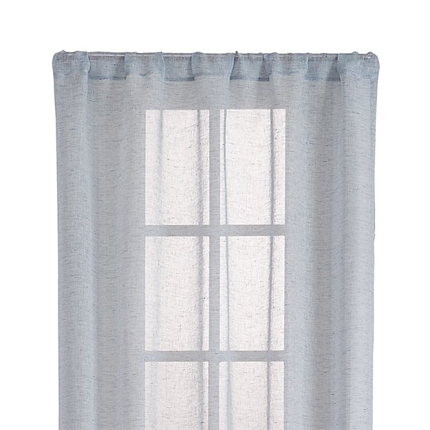 Lakeside 52"x108" Blue Sheer Curtain Panel - Image 0