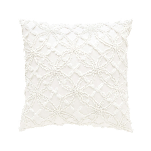 Candlewick Cotton Throw Pillow - 18" - Down/Feather Insert - Image 0