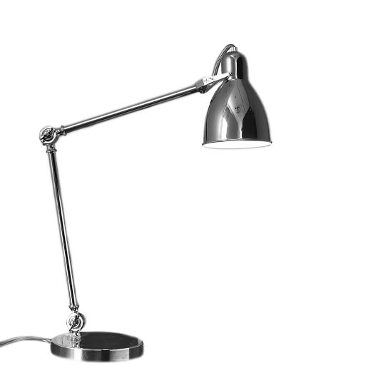 Industrial Task Lamp, Polished Nickel - Image 0