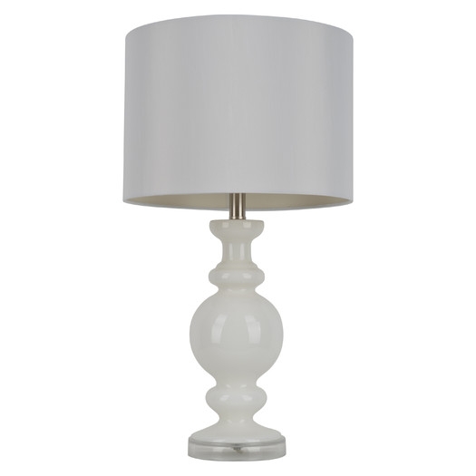 H Table Lamp with Drum Shade - Image 0