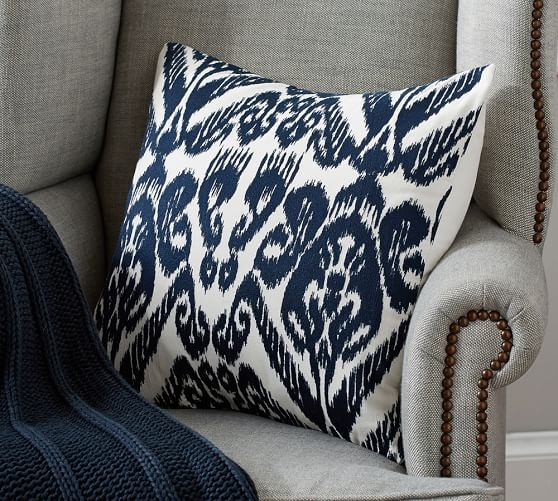 Josie Ikat Embroidered Pillow Cover - Image 0