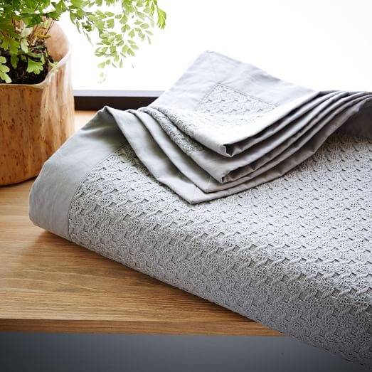 Coyuchi Organic Cotton Jacquard Blanket - Full/Queen - Image 0