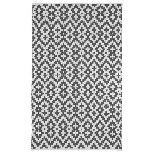 Zen Samsara Cotton Charcoal Gray/White Area Rug - Image 0