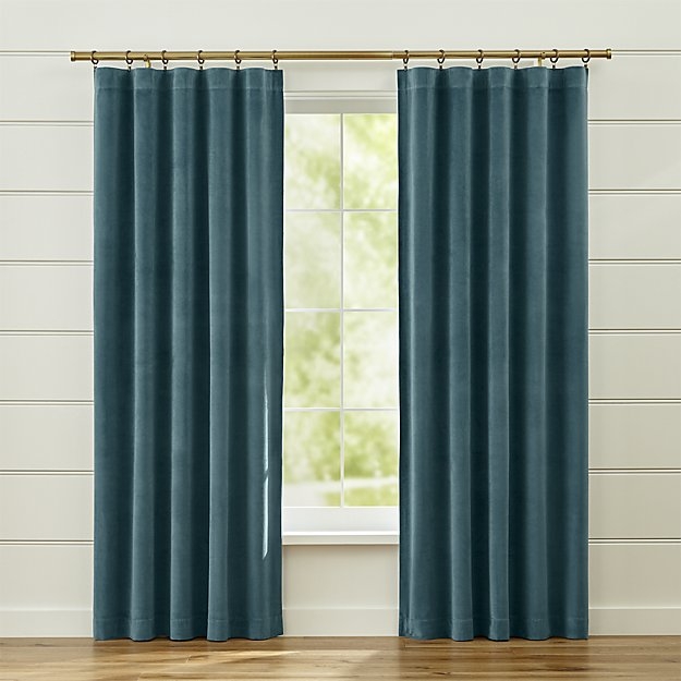 Windsor Sterling Blue Curtains - 84"L - Image 0