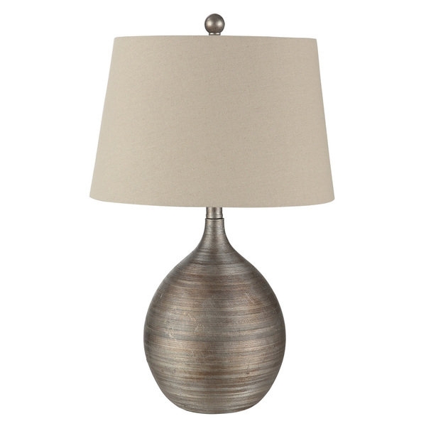 Creek Classics 24.5-inch Table Lamp with Antique Silver Finish - Image 0