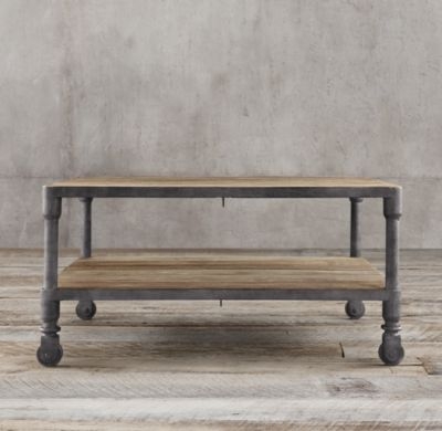 DUTCH INDUSTRIAL SQUARE COFFEE TABLE - Image 0